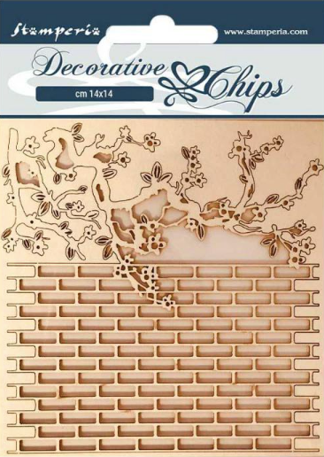 Stamperia Decorative Chips  -  Alice Wall